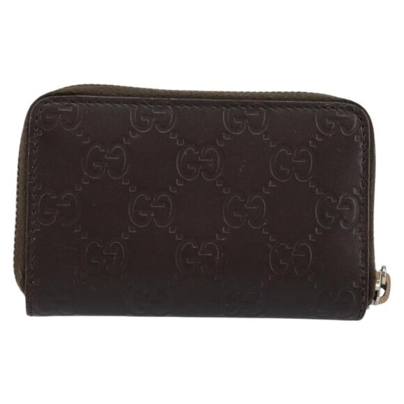 GUCCI GG Canvas Guccissima Wallet Leather Brown Silver 255452 Auth am9231 - Picture 3 of 16